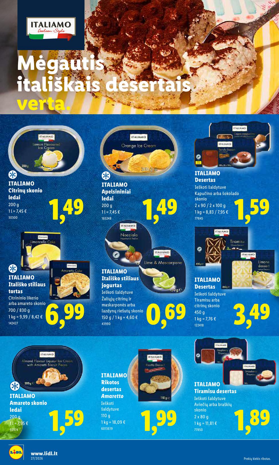 Naujausias LIDL kaininis katalogas 2026.06.29 - 2026.07.05