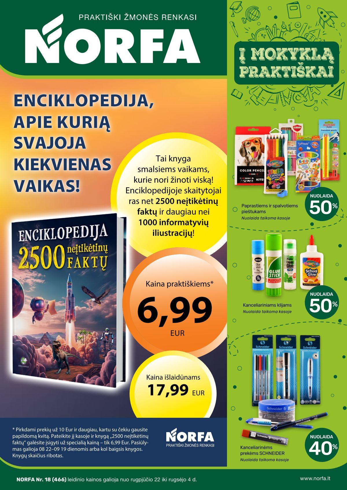 Naujausias NORFA kaininis katalogas 2024.08.22 - 2024.09.04
