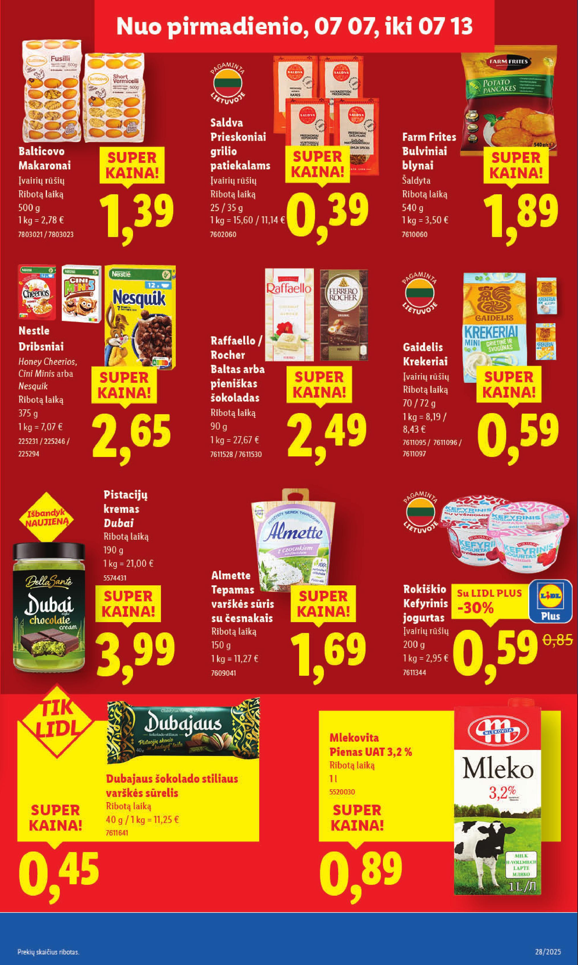 Naujausias LIDL kaininis katalogas 2025.07.07 - 2025.07.13