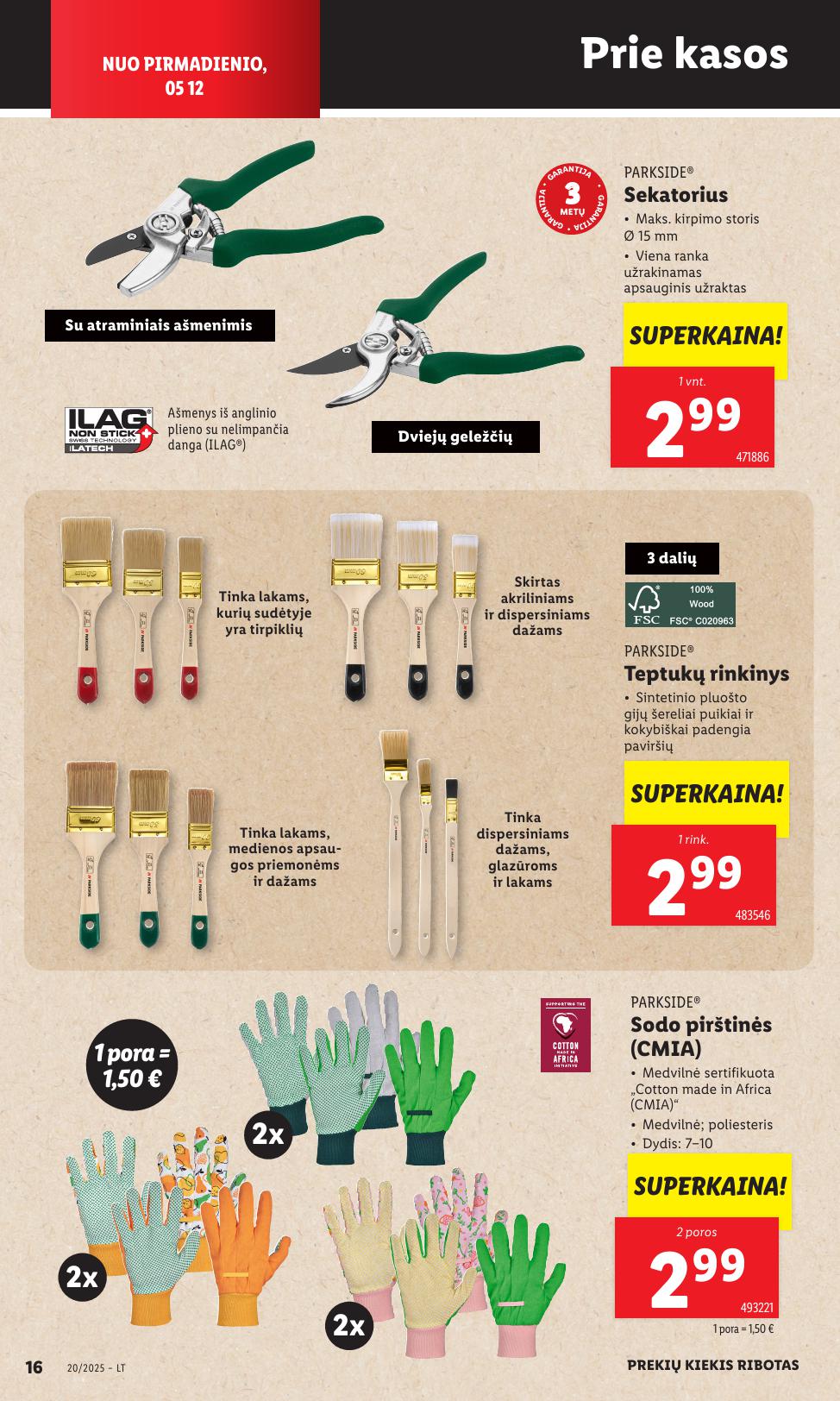 LIDL ne maisto prekių leidinys 2025.05.12 - 2025.05.18