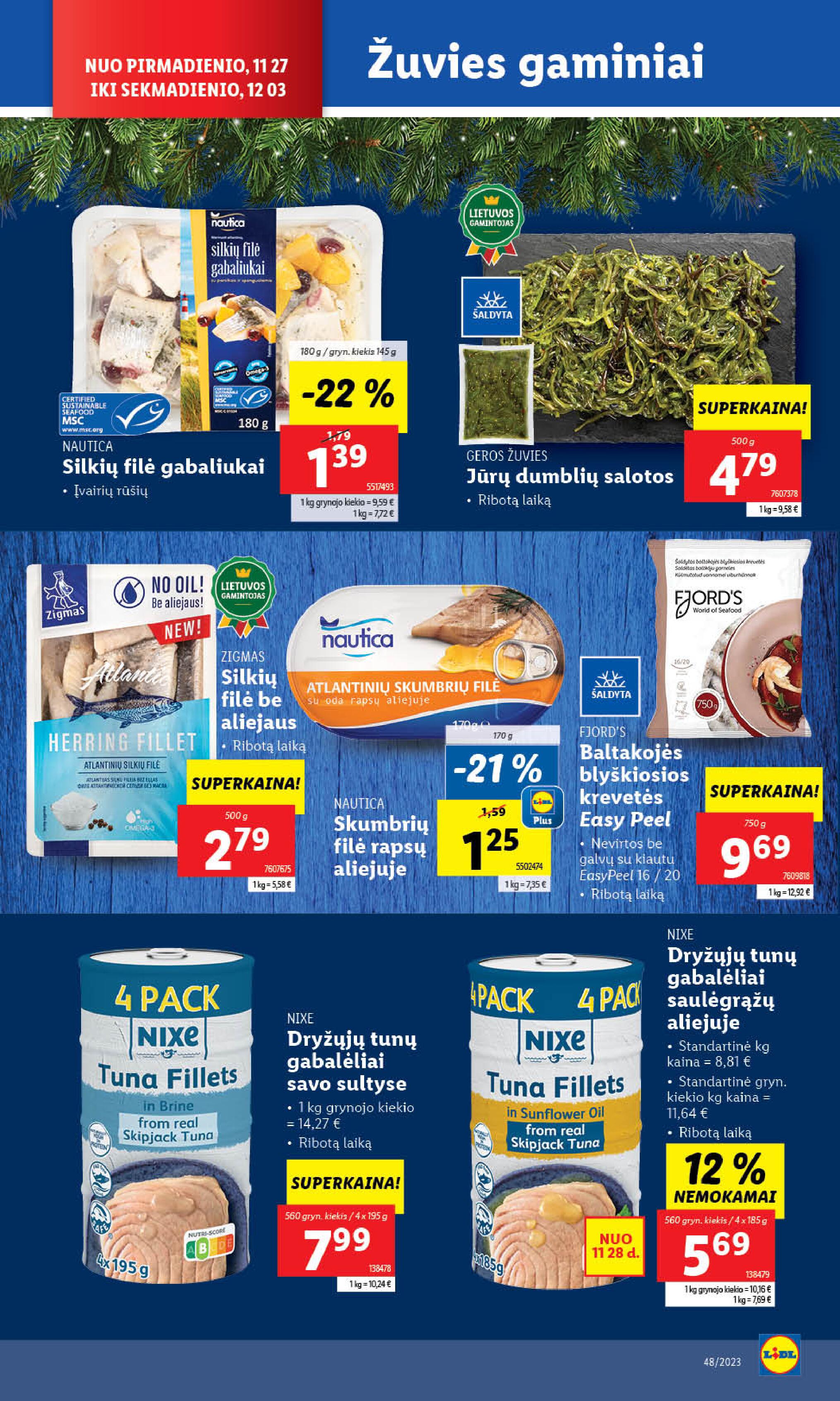 LIDL maisto prekių leidinukas nuo ketvirtadienio 11.30 - 12.03