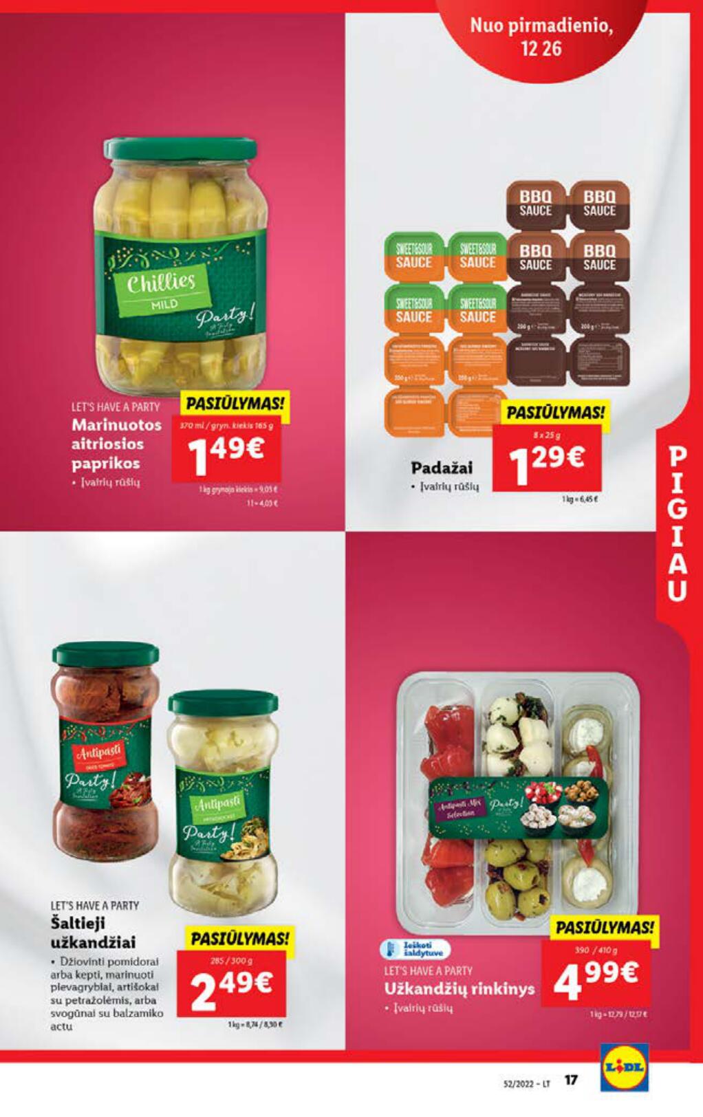 Naujausias LIDL kaininis katalogas 2022.12.26 - 2023.01.01