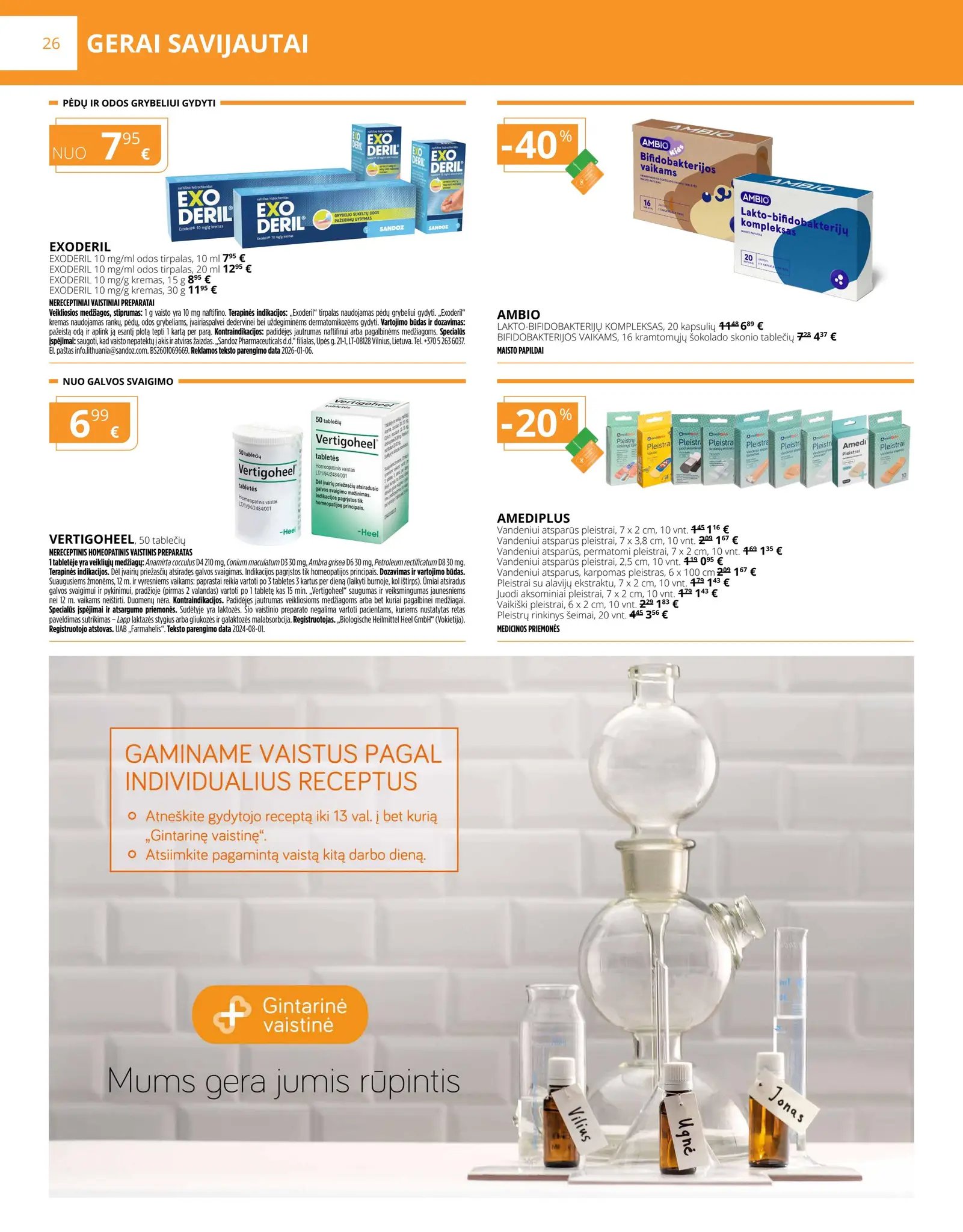 Naujas GINTARINĖS vaistinės leidinys nuo 2026.04.01 iki 2026.04.30
