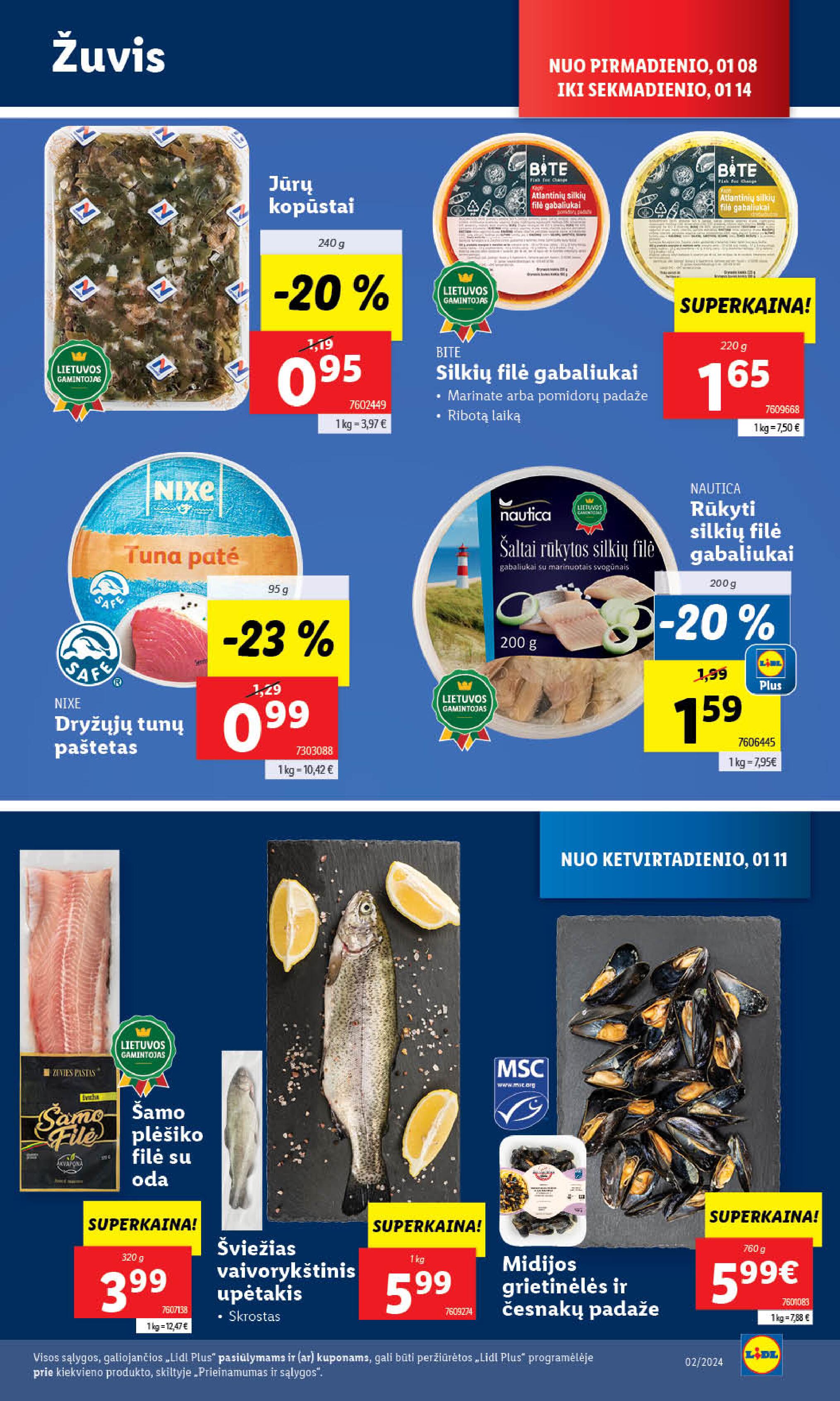 Naujausias LIDL kaininis katalogas 2024.01.08 - 2024.01.14
