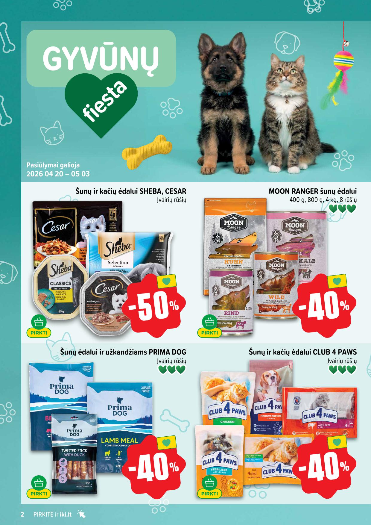 IKI nuolaidų katalogas "Gyvūnų fiesta"