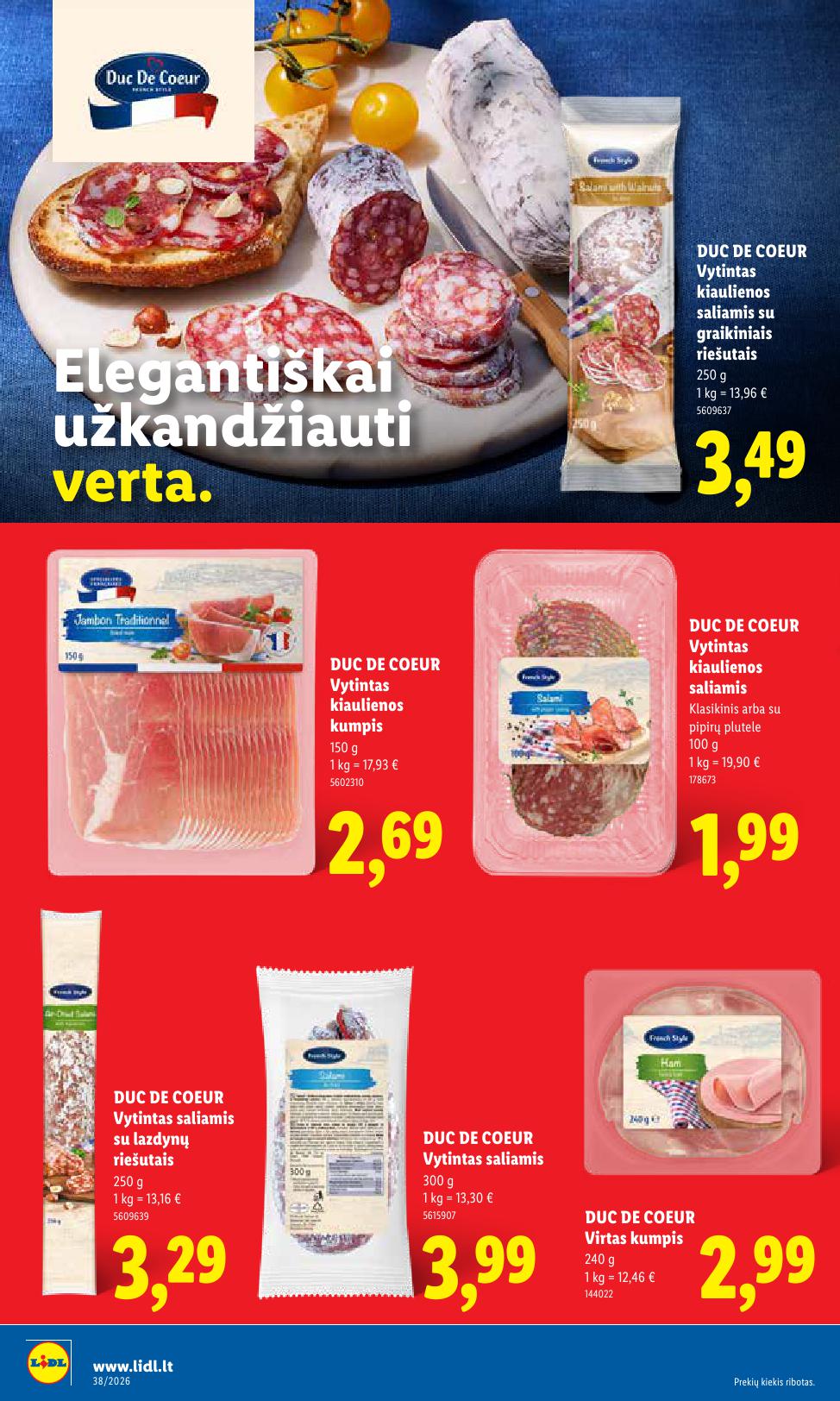 Naujausias LIDL kaininis katalogas 2026.09.14 - 2026.09.20