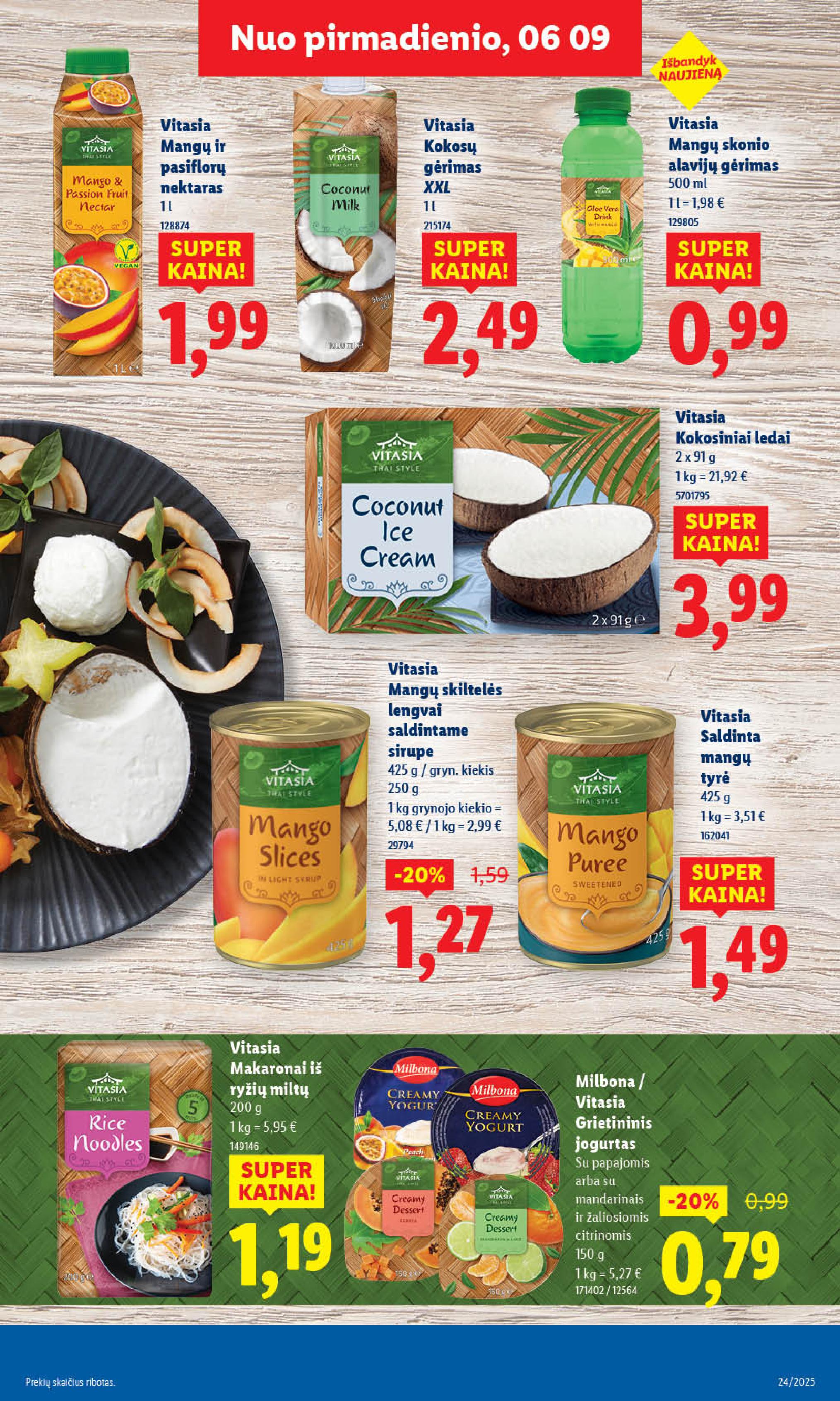 LIDL maisto prekių leidinukas nuo ketvirtadienio 2025.06.12 iki 2025.06.15