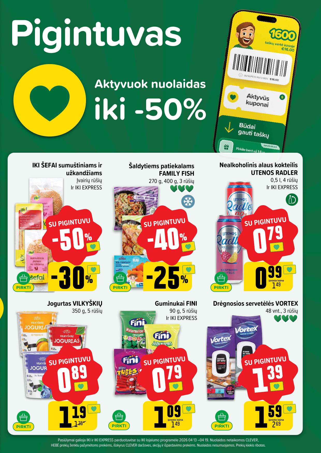 Naujausias IKI kaininis katalogas 2026.04.13 - 2026.04.19