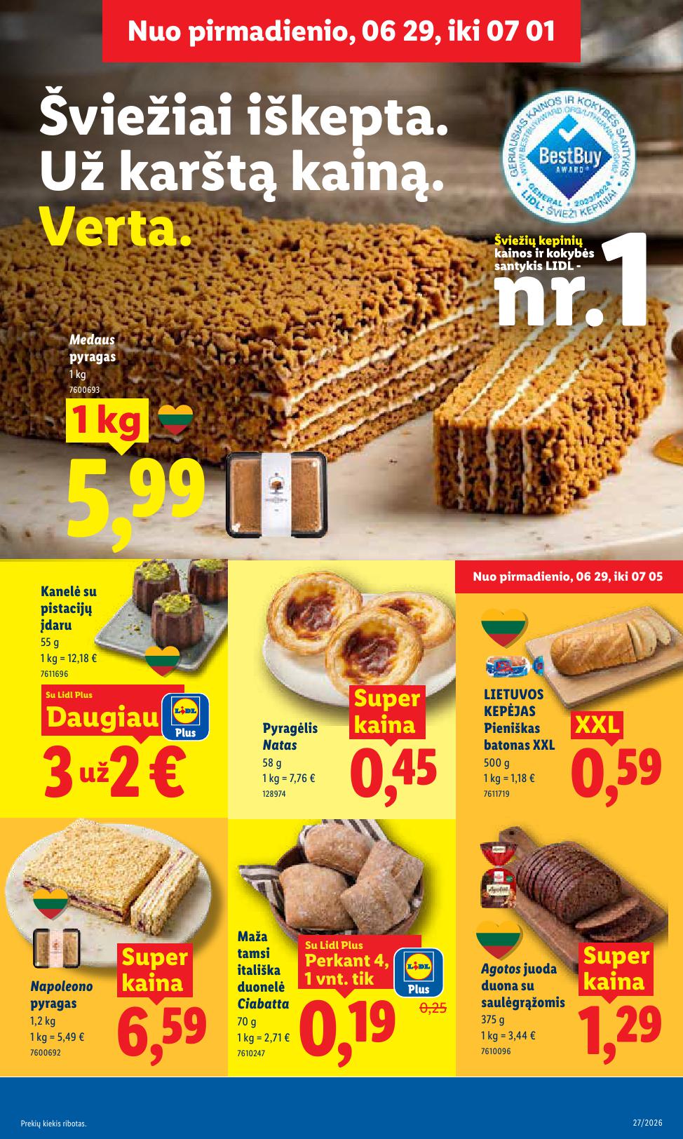 Naujausias LIDL kaininis katalogas 2026.06.29 - 2026.07.05