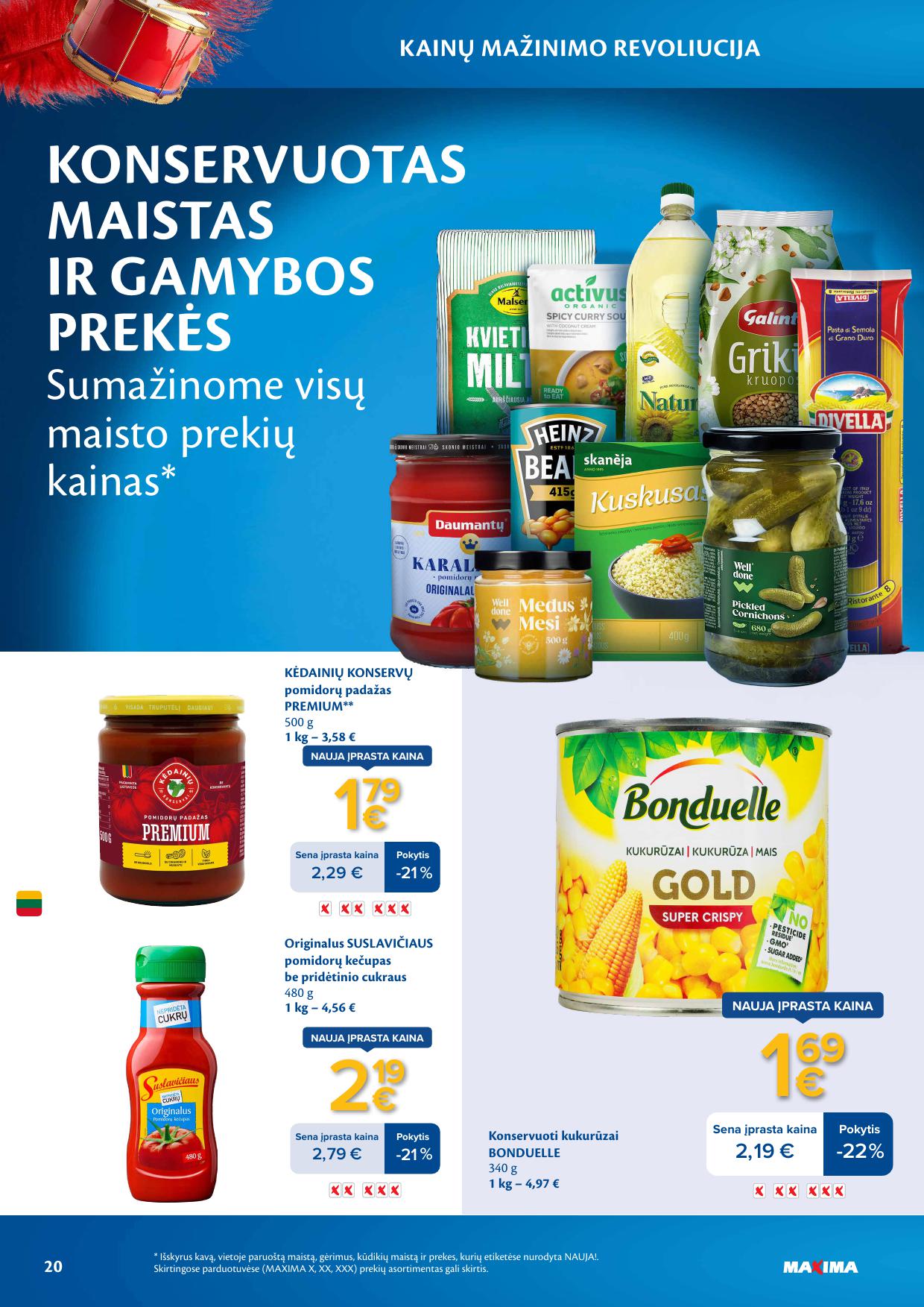 MAXIMA nuolaidų leidinys "Kainų mažinimo revoliucija" 2026.03.03 - 2026.03.09