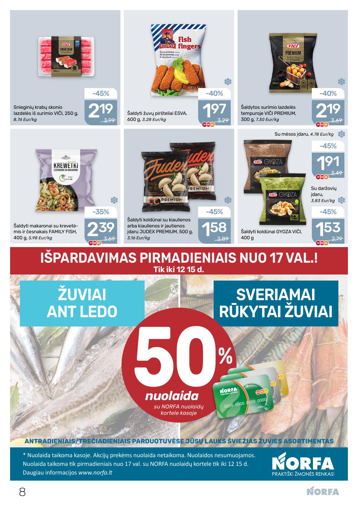 Naujausias NORFA kaininis katalogas 2025.11.13 - 2025.11.26