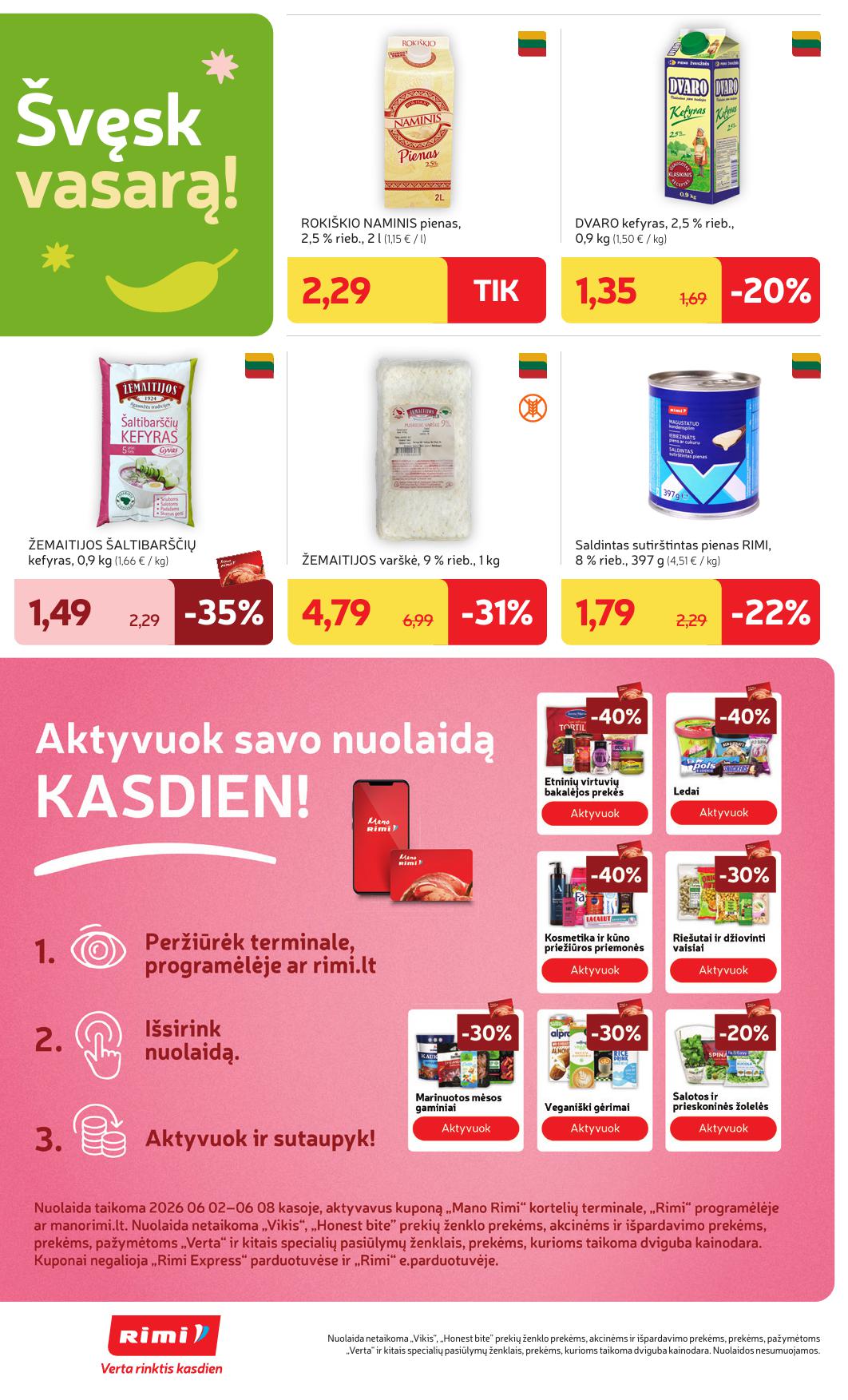 Naujausias RIMI kaininis katalogas 2026.06.02 - 2026.06.08