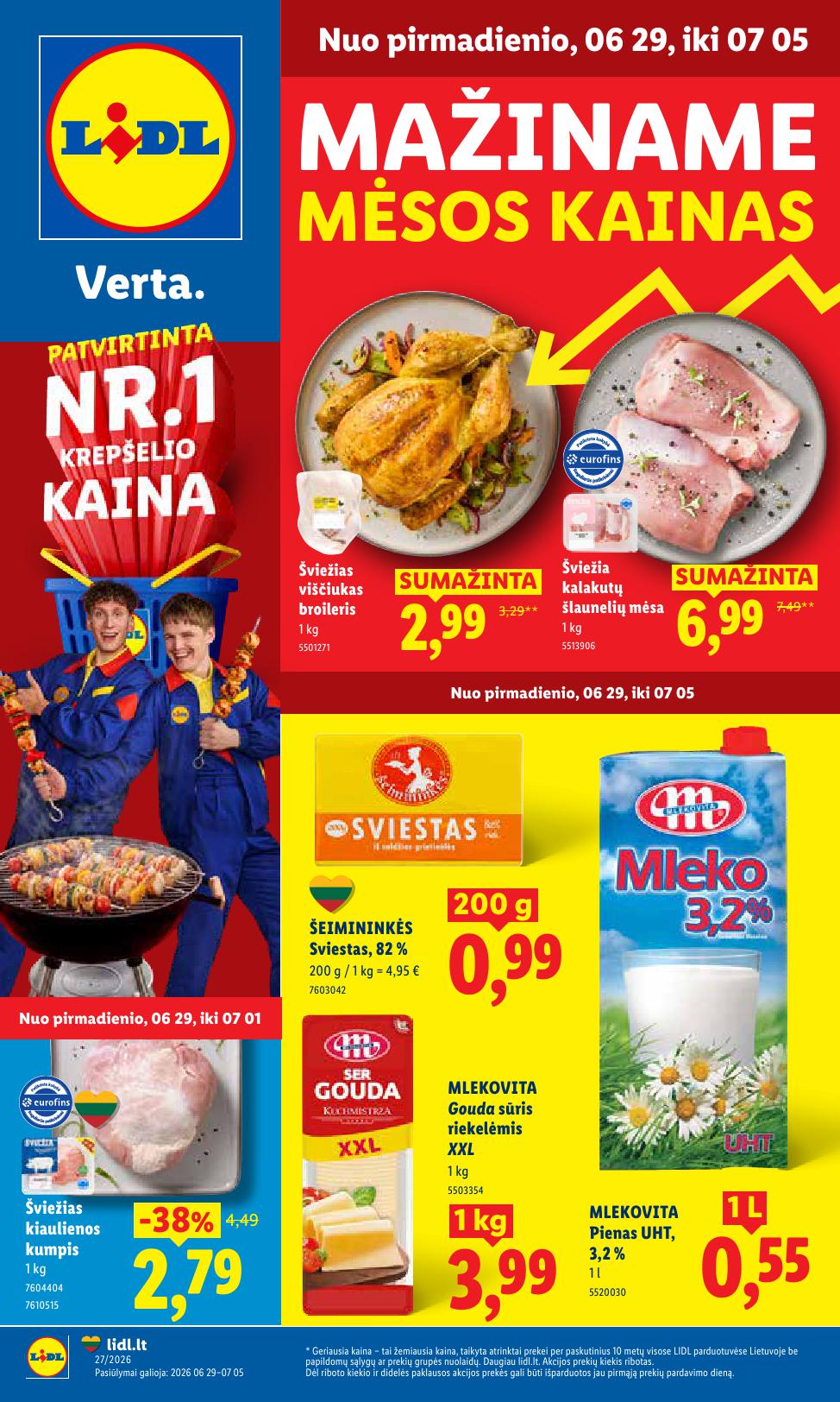 Naujausias LIDL kaininis katalogas 2026.06.29 - 2026.07.05