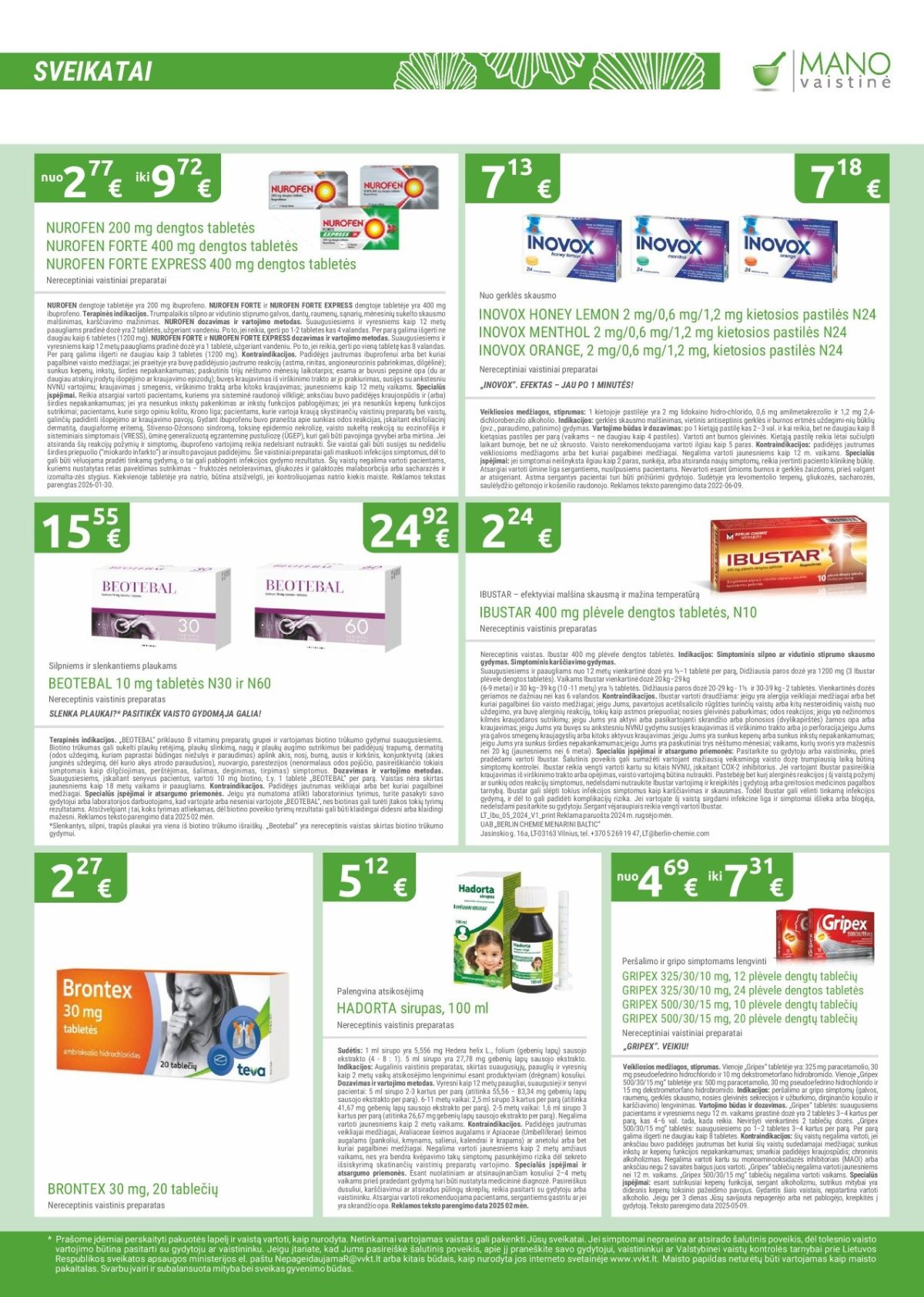 Naujas MANO vaistinės leidinys nuo 2026.03.01 iki 2026.02.31