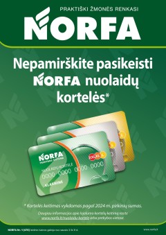 Naujausias NORFA kaininis katalogas 2025.01.03 - 2025.01.08
