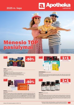 APOTHEKA vaistinės akcijų ir nuolaidų leidinys 2025.07.01 - 2025.07.31