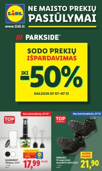 LIDL ne maisto prekių leidinys 2025.07.07 - 2025.07.13