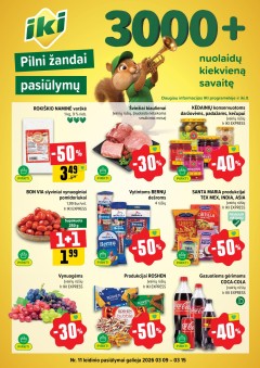 IKI SAVAITĖLĖ akcijų ir nuolaidų leidinys Nr.11 2026.03.09 - 2026.03.15