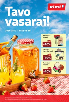 RIMI vasaros prekių katalogas "Tavo vasarai !" 2026.05.12 iki 2026.06.29
