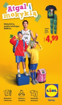 LIDL mokyklinių prekių katalogas "Atgal į mokyklą"